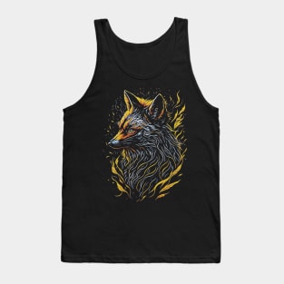 Yellow Fox art Tank Top